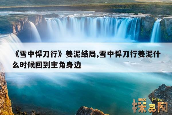 《雪中悍刀行》姜泥结局,雪中悍刀行姜泥什么时候回到主角身边