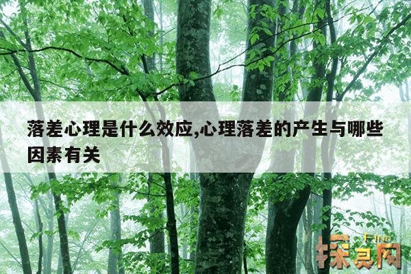 落差心理是什么效应,心理落差的产生与哪些因素有关