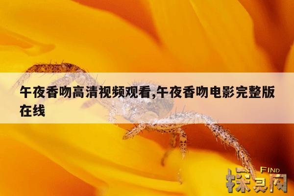 午夜香吻高清视频观看,午夜香吻电影完整版在线