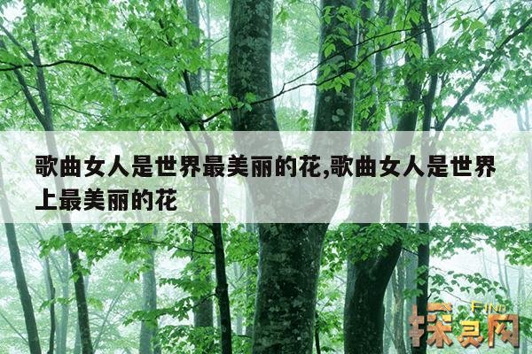 歌曲女人是世界最美丽的花,歌曲女人是世界上最美丽的花