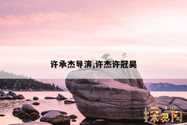 许承杰导演,许杰许冠昊