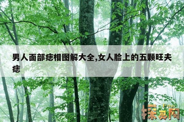男人面部痣相图解大全,女人脸上的五颗旺夫痣